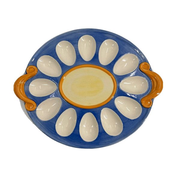 Pfaltzgraff Other - Vintage Pfaltzgraff Deviled Egg Plate*Secrets of Pistoulet*Jana Kolpen 12"x 10"